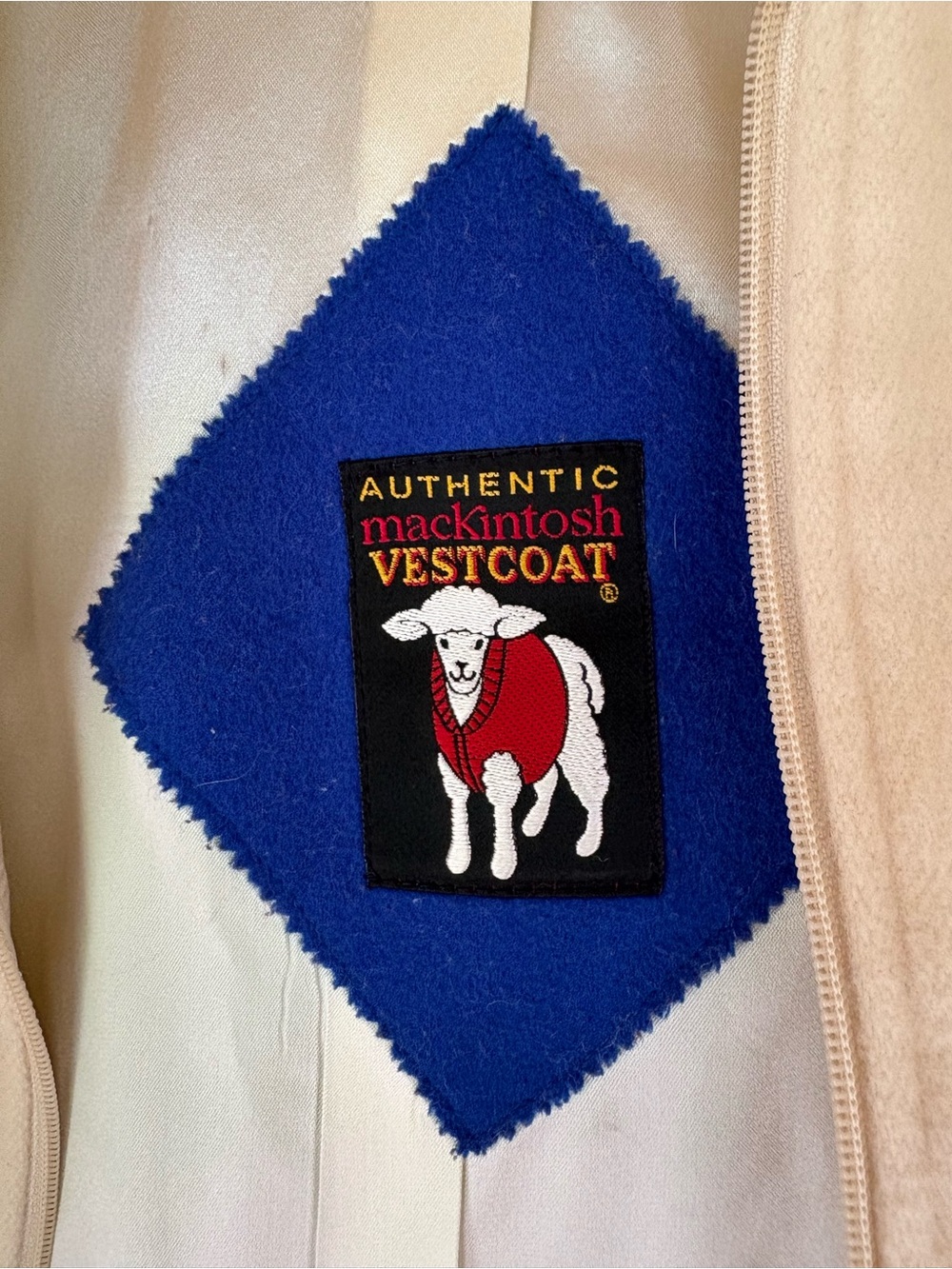 Vintage Wool Vest Coat Royal Blue Mackintosh Authentic XL - Picture 2 of 12